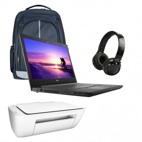 Laptop Dell Inspiron 3467 1tb 4gb Ram Core I5-7200u + Impresora, Audífonos y MochilaDell