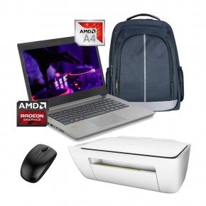 Laptop Lenovo Ideapad 330-14AST AMD A4-9125 500GB DD 4GB Ram + Mochila, Impresora y MouseLenovo