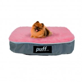 Pet Puff Mini Base Gris Peluche RosaPUFF MX
