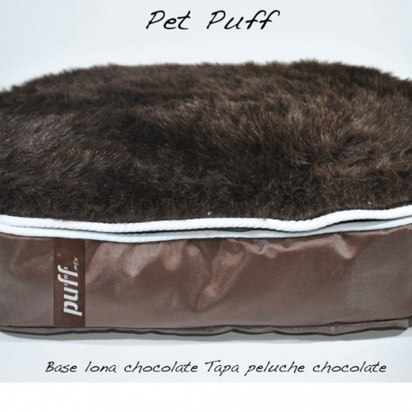 Pet Puff Chico: Base Lona Chocolate Peluche ChocolatePUFF MX