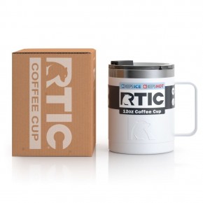Taza Térmica Coffee Cup 12 oz./355 ml. Blanco Mate RTICRTIC